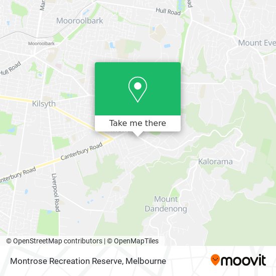 Montrose Recreation Reserve map