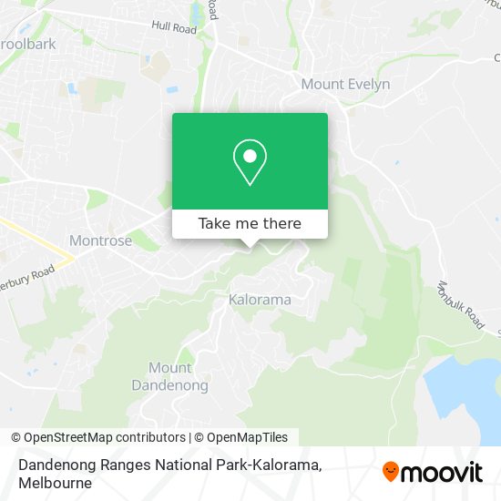 Dandenong Ranges National Park-Kalorama map