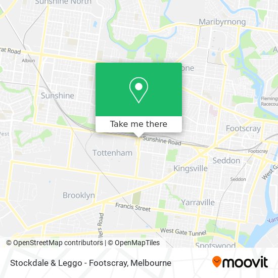 Mapa Stockdale & Leggo - Footscray