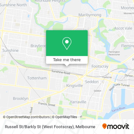 Russell St / Barkly St (West Footscray) map