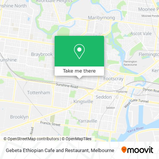Gebeta Ethiopian Cafe and Restaurant map