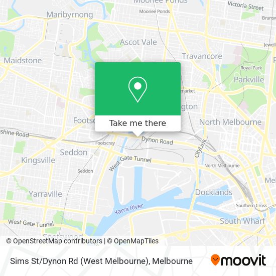 Mapa Sims St / Dynon Rd (West Melbourne)