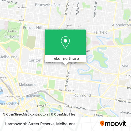 Harmsworth Street Reserve map