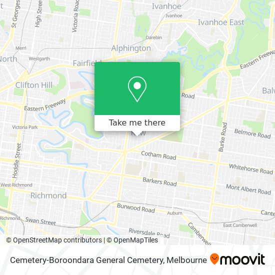 Cemetery-Boroondara General Cemetery map