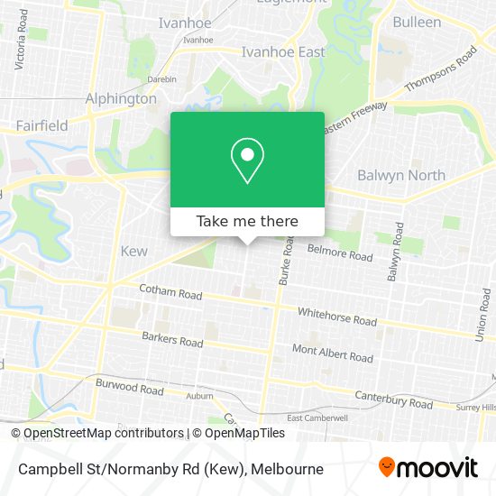 Campbell St/Normanby Rd (Kew) map