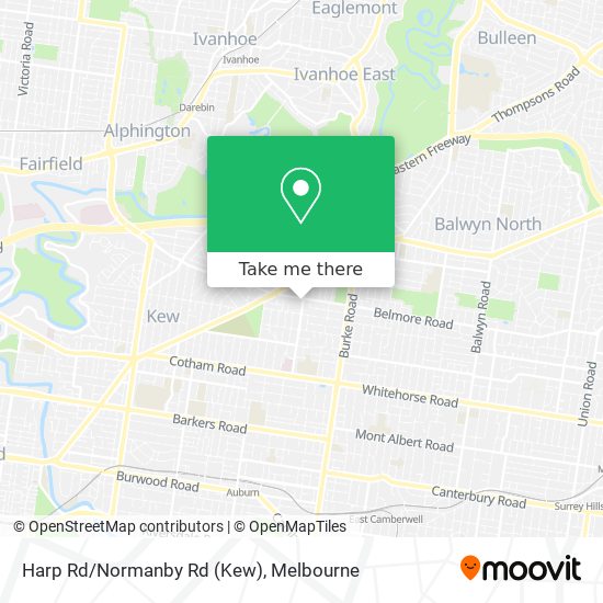 Mapa Harp Rd/Normanby Rd (Kew)