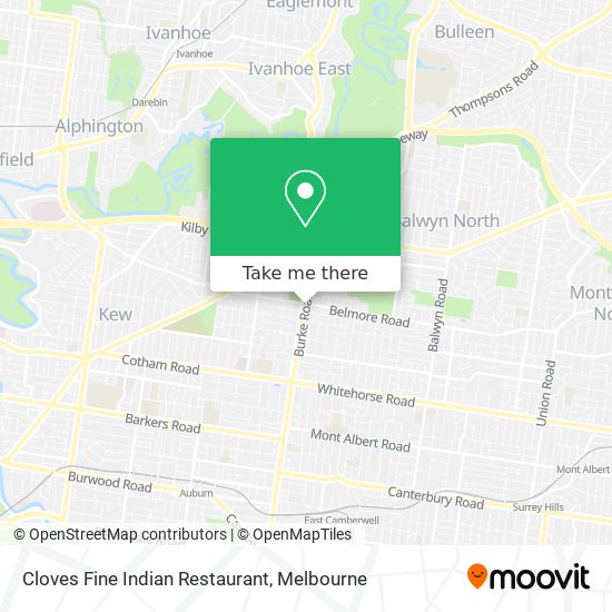 Mapa Cloves Fine Indian Restaurant