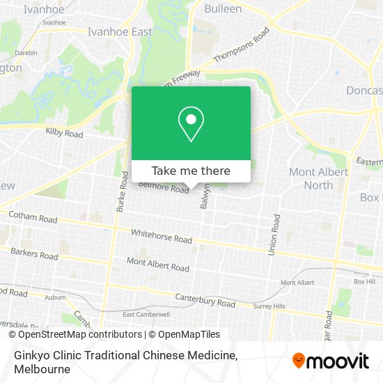 Ginkyo Clinic Traditional Chinese Medicine map