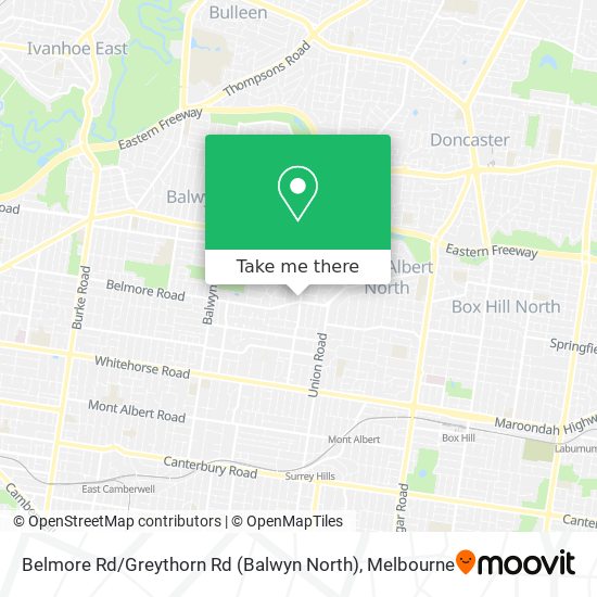 Belmore Rd / Greythorn Rd (Balwyn North) map