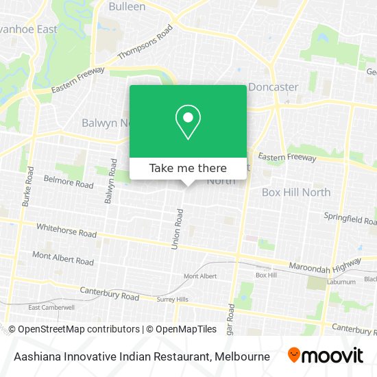 Aashiana Innovative Indian Restaurant map