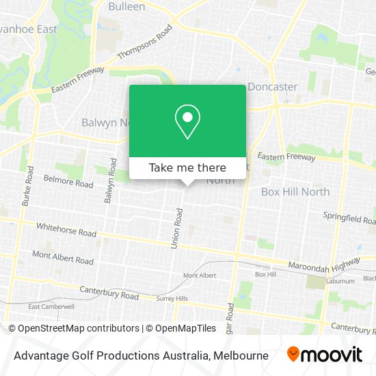 Advantage Golf Productions Australia map