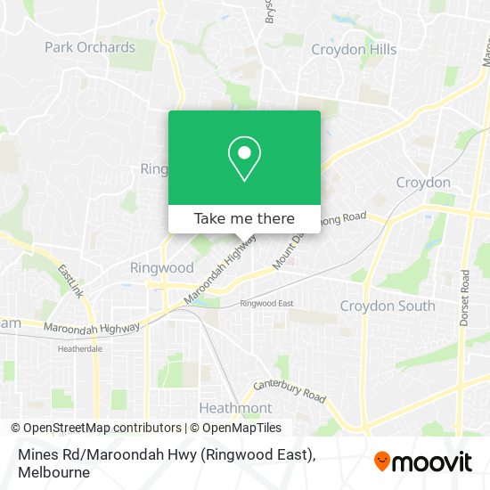 Mines Rd / Maroondah Hwy (Ringwood East) map