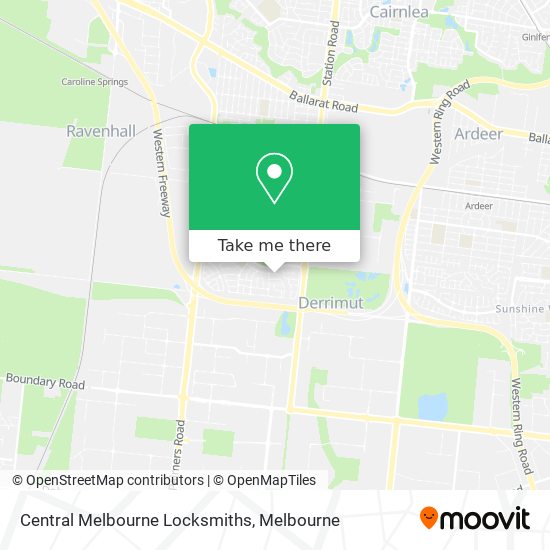 Mapa Central Melbourne Locksmiths