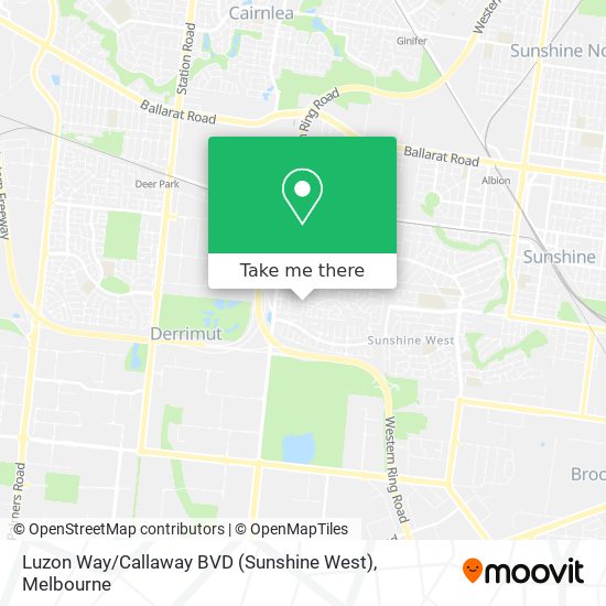 Luzon Way / Callaway BVD (Sunshine West) map