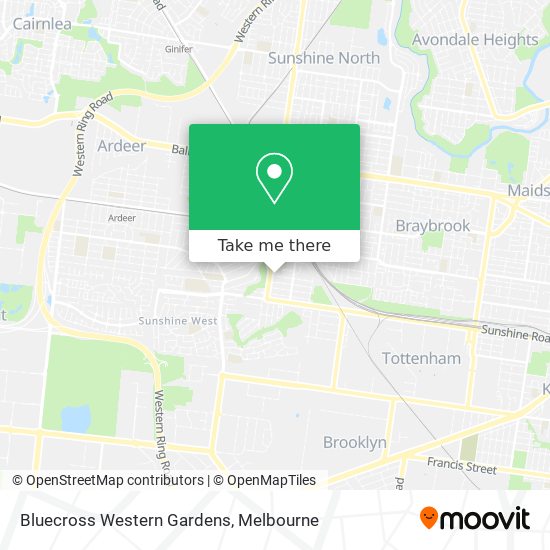 Bluecross Western Gardens map