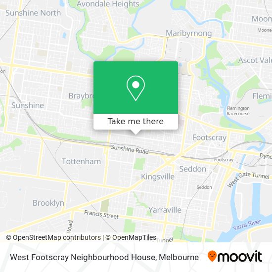 West Footscray Neighbourhood House map