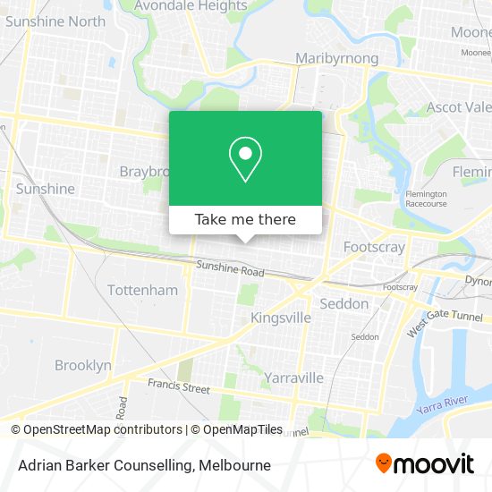 Adrian Barker Counselling map