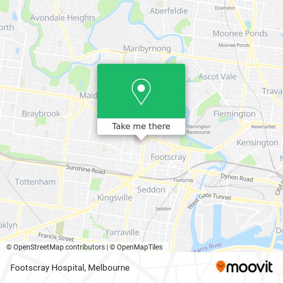 Footscray Hospital map