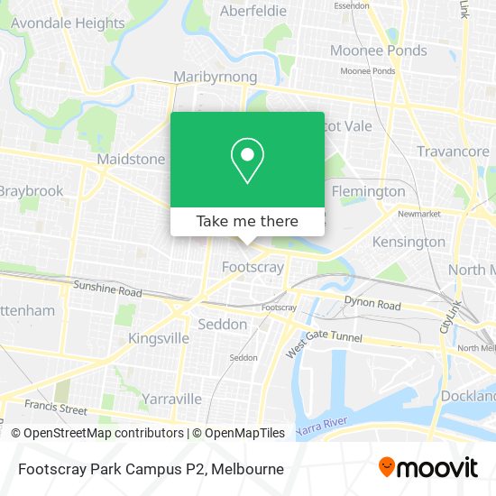 Footscray Park Campus P2 map