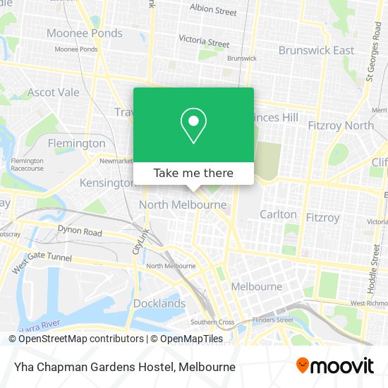 Yha Chapman Gardens Hostel map