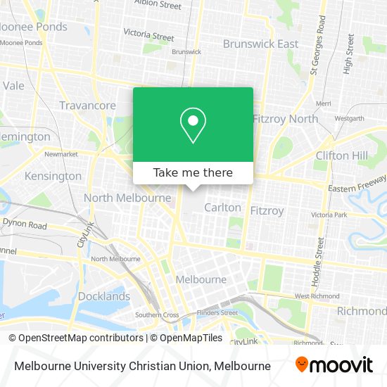 Mapa Melbourne University Christian Union