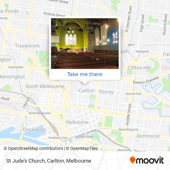 Mapa St Jude's Church, Carlton