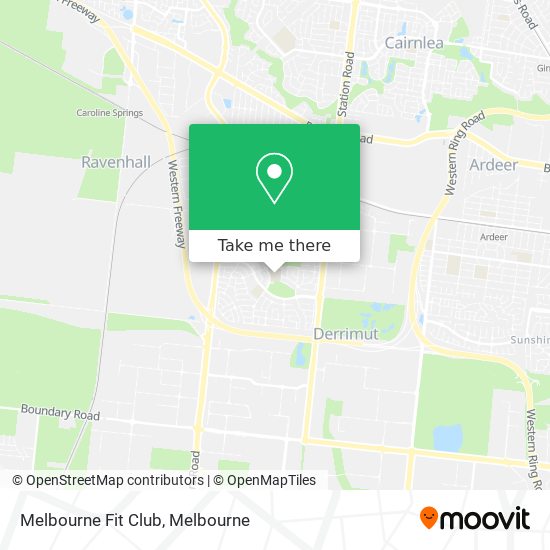 Mapa Melbourne Fit Club