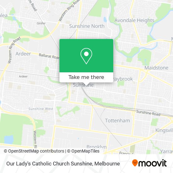 Our Lady's Catholic Church Sunshine map