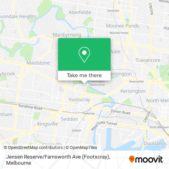 Mapa Jensen Reserve / Farnsworth Ave (Footscray)