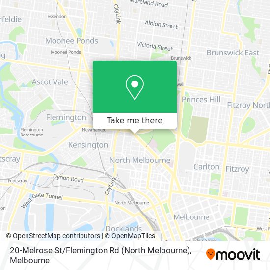 20-Melrose St / Flemington Rd (North Melbourne) map