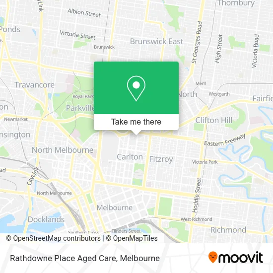 Mapa Rathdowne Place Aged Care