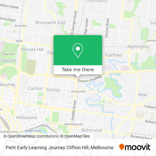 Petit Early Learning Journey Clifton Hill map