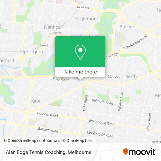 Alan Edge Tennis Coaching map