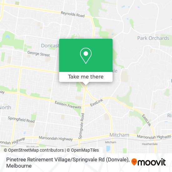 Pinetree Retirement Village / Springvale Rd (Donvale) map