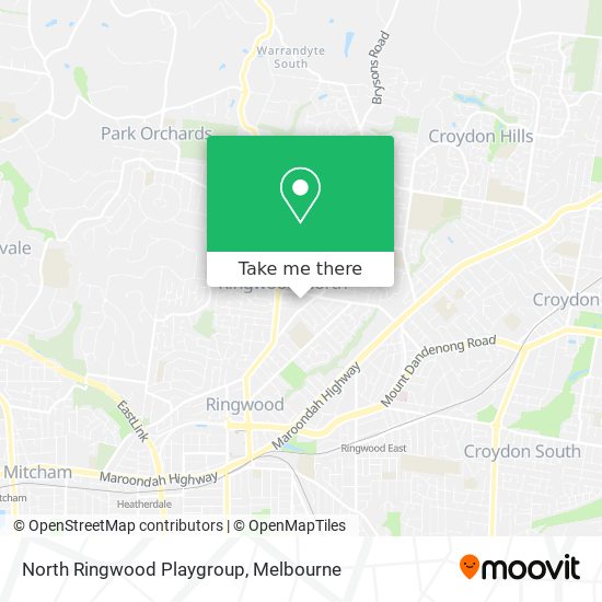 Mapa North Ringwood Playgroup