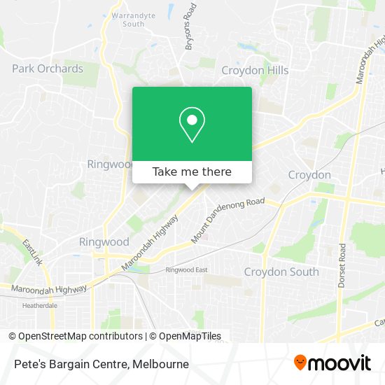 Pete's Bargain Centre map