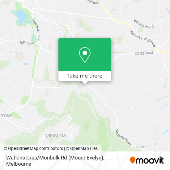 Watkins Cres / Monbulk Rd (Mount Evelyn) map