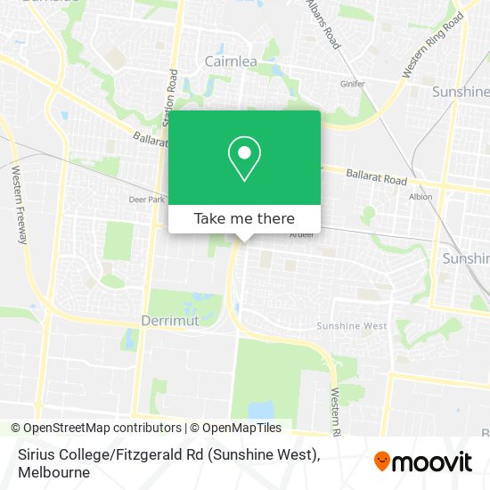 Mapa Sirius College / Fitzgerald Rd (Sunshine West)