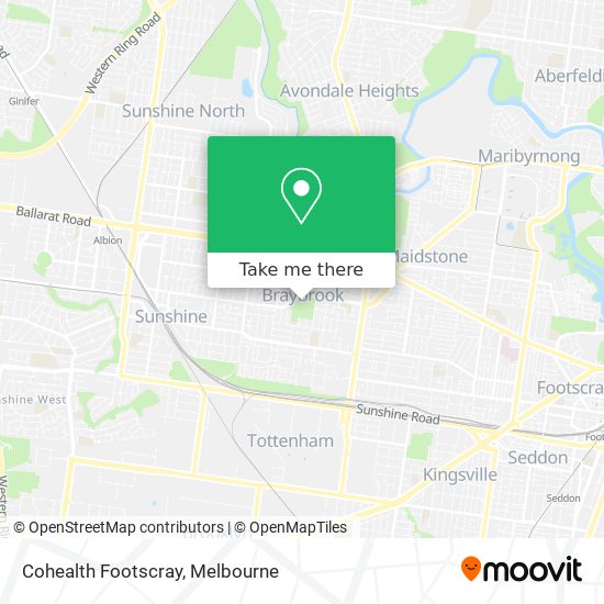 Mapa Cohealth Footscray