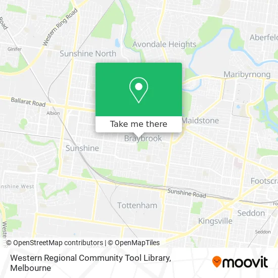 Western Regional Community Tool Library map