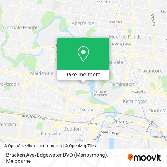 Mapa Bracken Ave / Edgewater BVD (Maribyrnong)