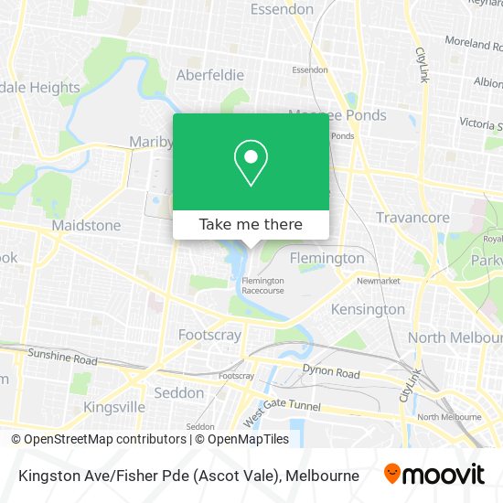 Kingston Ave / Fisher Pde (Ascot Vale) map