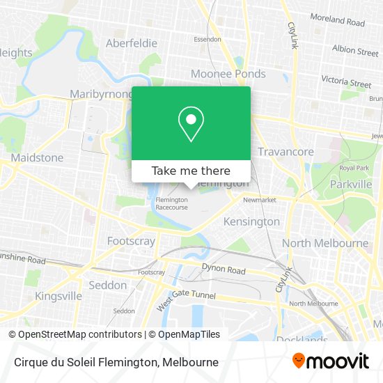 Mapa Cirque du Soleil Flemington