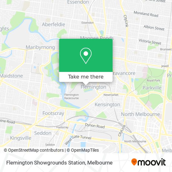 How to get to Flemington Showgrounds Station in Kensington by Bus