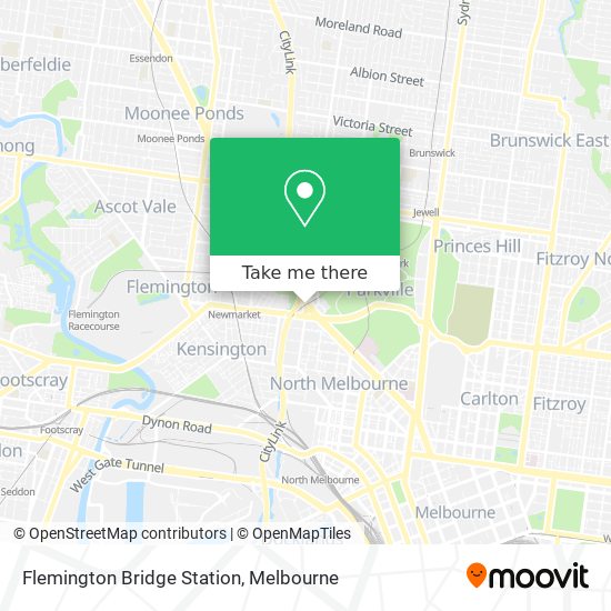 Mapa Flemington Bridge Station