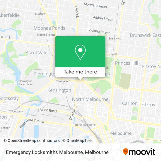 Mapa Emergency Locksmiths Melbourne