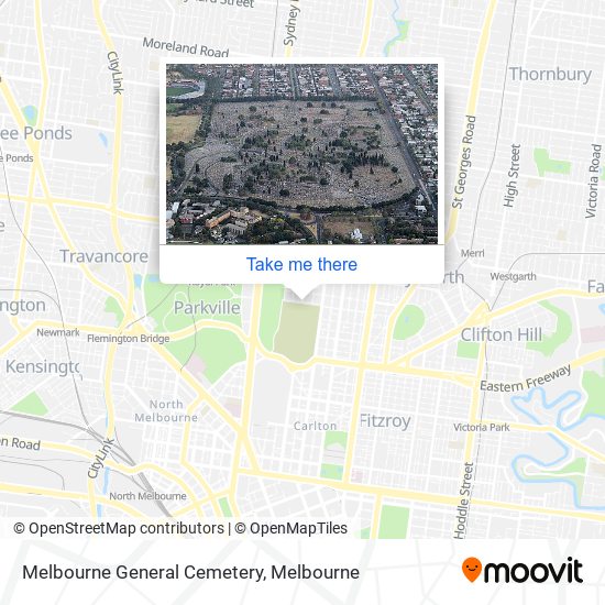 Melbourne General Cemetery map