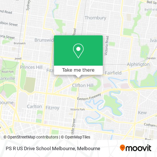 PS R US Drive School Melbourne map