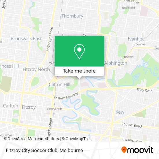 Fitzroy City Soccer Club map