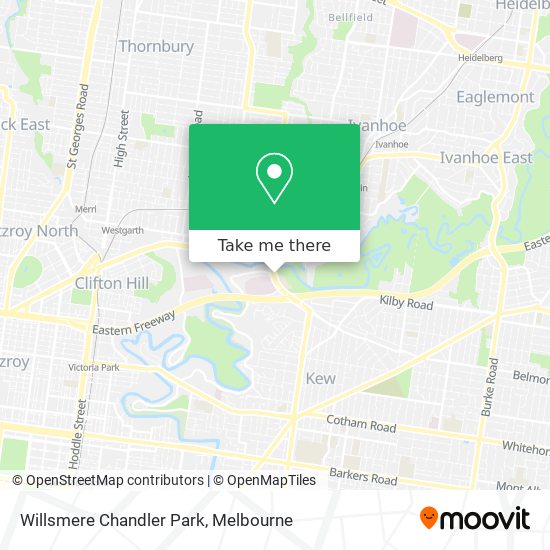 Willsmere Chandler Park map